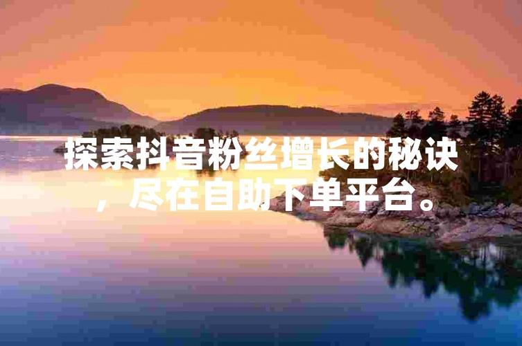 抖音1000粉丝自助平台：你的粉丝增长加速器